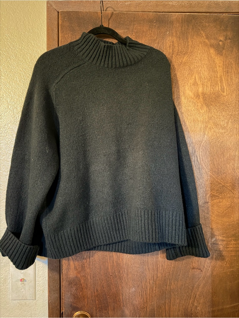 Black Mock Neck Sweater